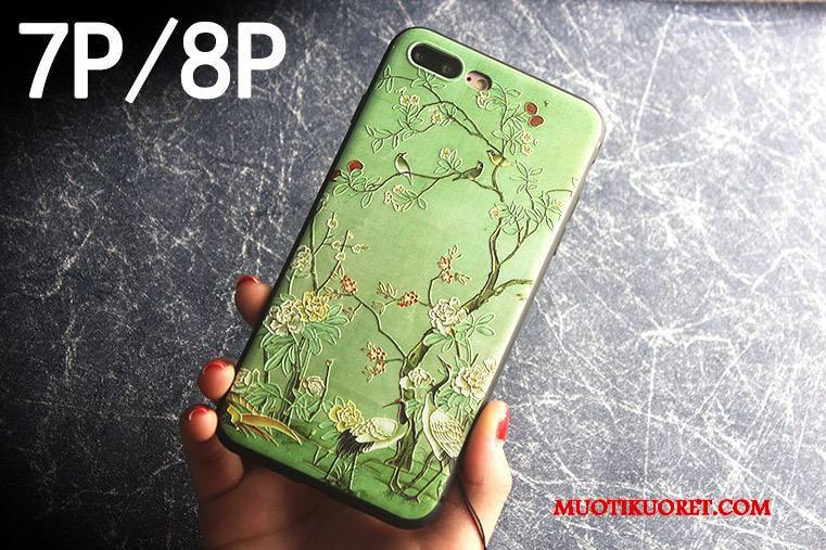 iPhone 8 Plus Suojaus Ripustettavat Koristeet Kuori Kotelo Murtumaton All Inclusive Vihreä