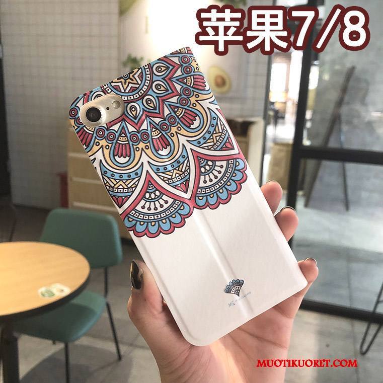 iPhone 8 Ripustettavat Koristeet Kuori Trendi Pehmeä Neste Tuki Sininen Silikoni