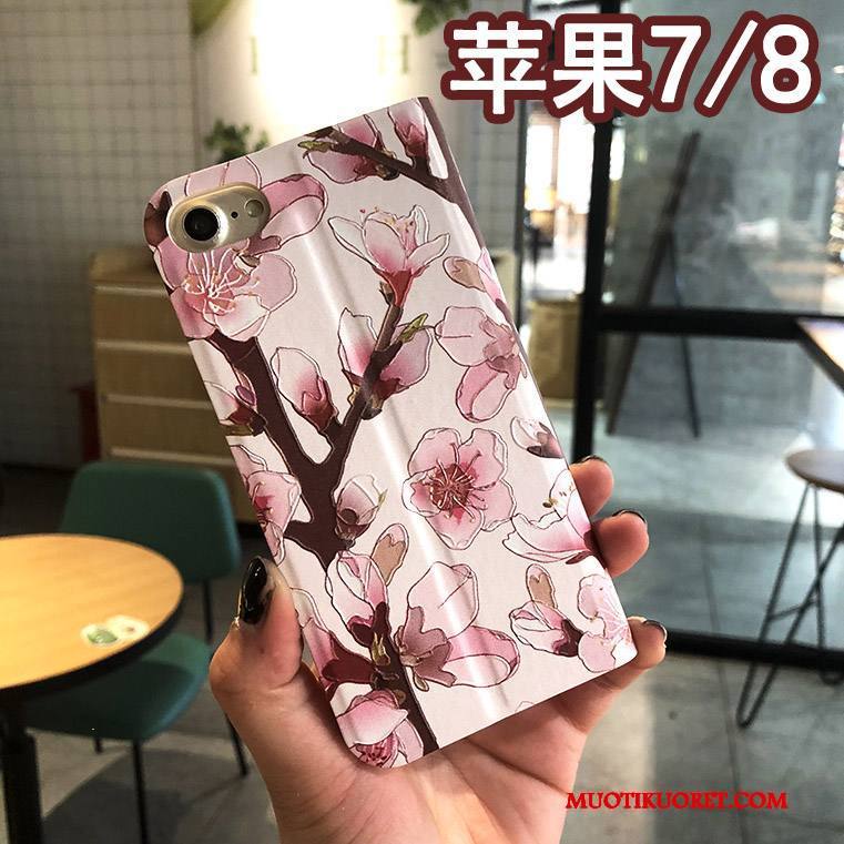 iPhone 8 Ripustettavat Koristeet Kuori Trendi Pehmeä Neste Tuki Sininen Silikoni