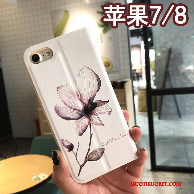 iPhone 8 Ripustettavat Koristeet Kuori Trendi Pehmeä Neste Tuki Sininen Silikoni