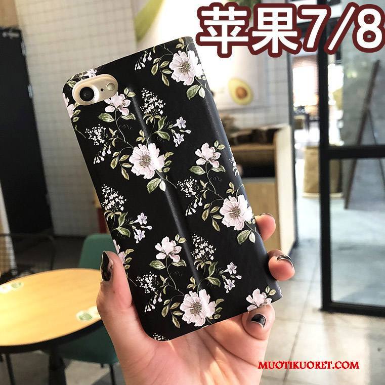 iPhone 8 Ripustettavat Koristeet Kuori Trendi Pehmeä Neste Tuki Sininen Silikoni