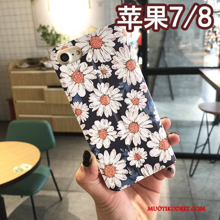 iPhone 8 Ripustettavat Koristeet Kuori Trendi Pehmeä Neste Tuki Sininen Silikoni