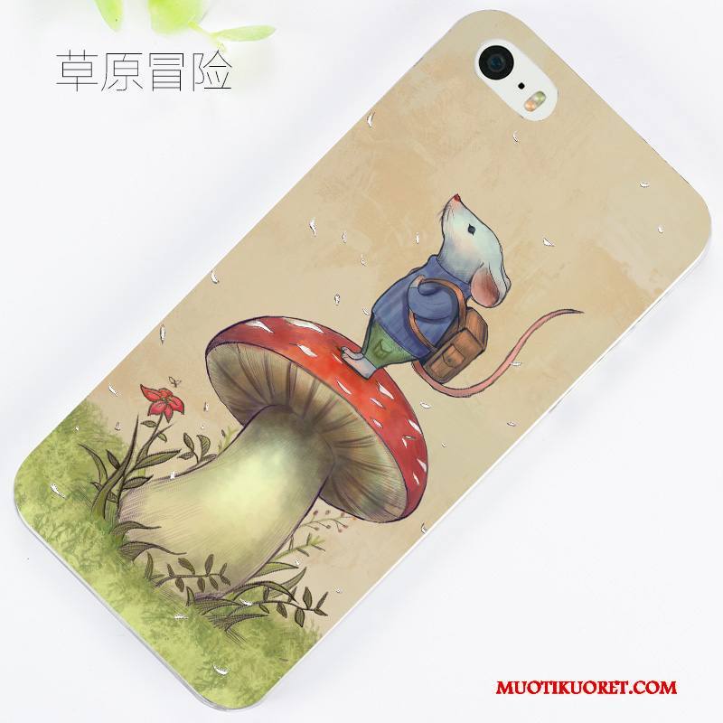 iPhone Se Kotelo Jauhe Kuori Suojaus Kohokuviointi Sarjakuva Luova