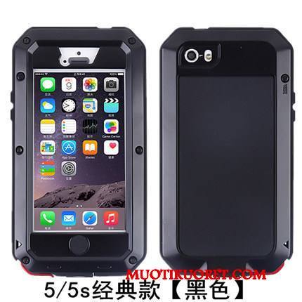 iPhone Se Kuori All Inclusive Murtumaton Kehys Kolme Puolustusta Metalli Kotelo Keltainen