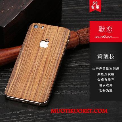 iPhone Se Puhelimen Kuoret Kuori Kotelo Suojaus Kehys Metalli Massiivipuu