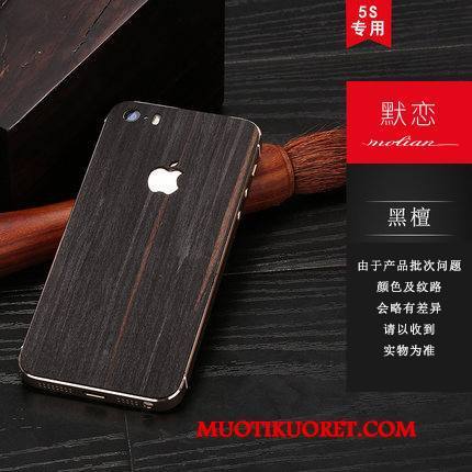 iPhone Se Puhelimen Kuoret Kuori Kotelo Suojaus Kehys Metalli Massiivipuu