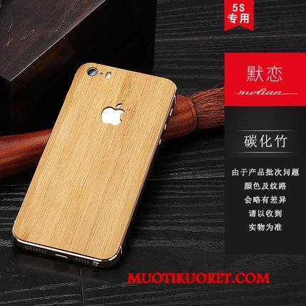iPhone Se Puhelimen Kuoret Kuori Kotelo Suojaus Kehys Metalli Massiivipuu