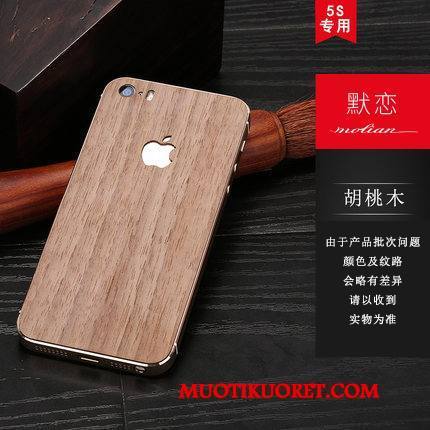 iPhone Se Puhelimen Kuoret Kuori Kotelo Suojaus Kehys Metalli Massiivipuu
