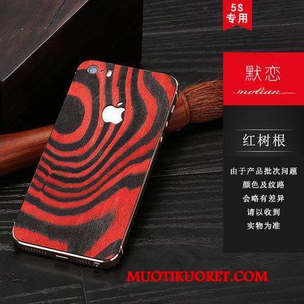 iPhone Se Puhelimen Kuoret Kuori Kotelo Suojaus Kehys Metalli Massiivipuu
