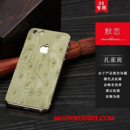 iPhone Se Puhelimen Kuoret Kuori Kotelo Suojaus Kehys Metalli Massiivipuu