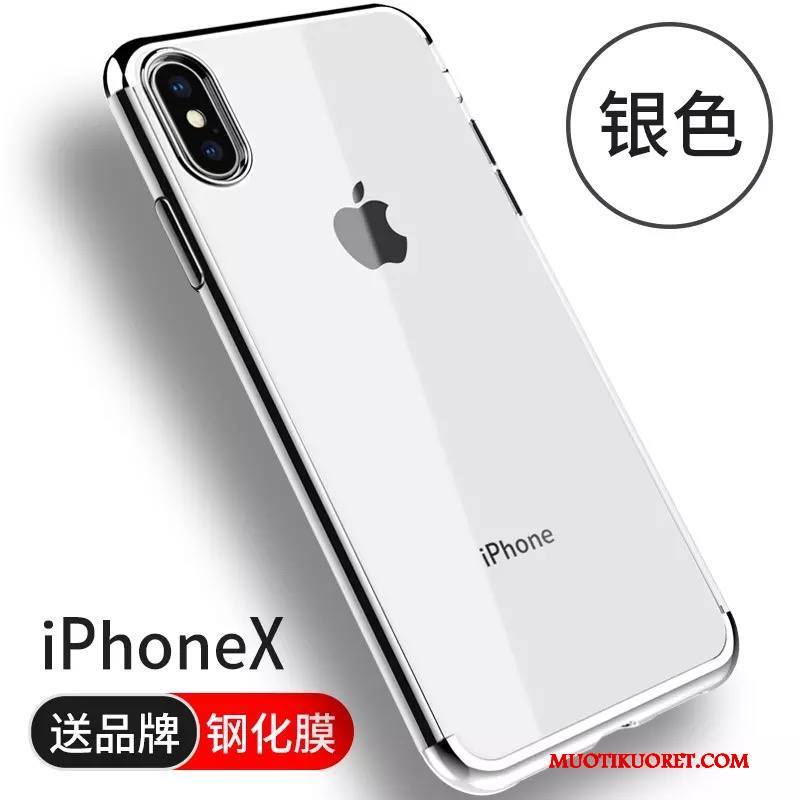 iPhone X Kuori Kotelo Uusi Murtumaton Trendi Puhelimen Kuoret Läpinäkyvä Silikoni