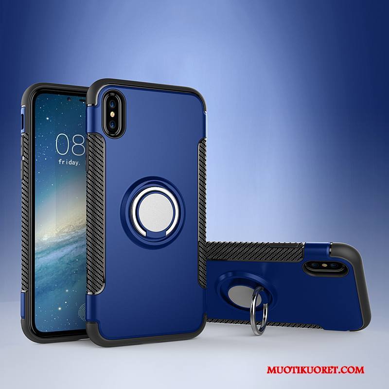 iPhone X Kuori Kulta Puhelimen Kuoret Pinkki Tuki Magneettinen Nahkakotelo Murtumaton