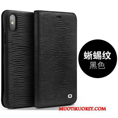 iPhone X Kuori Kuoret Puhelimen Kuoret Tila Nahkakotelo Suojaus Liiketoiminta Aito Nahka