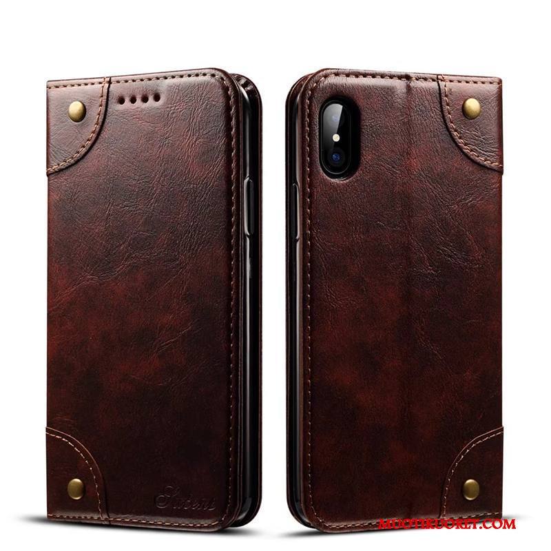 iPhone X Kuori Kuoret Suojaus Kortti Puhelimen Kuoret Luova Nahkakotelo Trendi