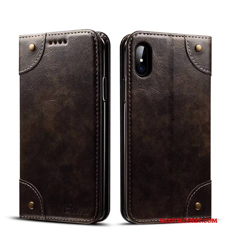 iPhone X Kuori Kuoret Suojaus Kortti Puhelimen Kuoret Luova Nahkakotelo Trendi