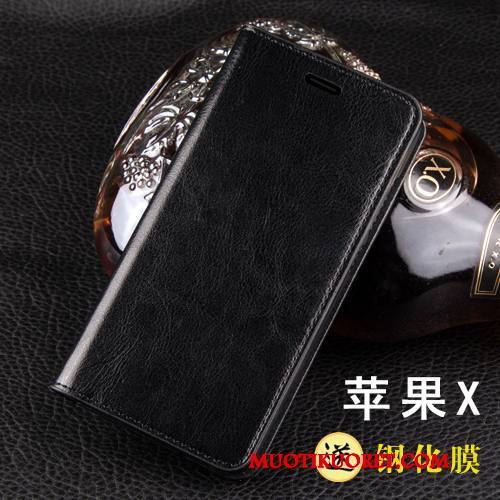 iPhone X Kuori Kuoret Trendi Puhelimen Kuoret Murtumaton Nahkakotelo Aito Nahka Suojaus