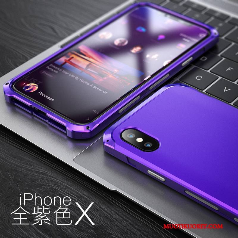 iPhone X Kuori Luova Murtumaton Trendi Suojaus Puhelimen Kuoret Metalli Kotelo