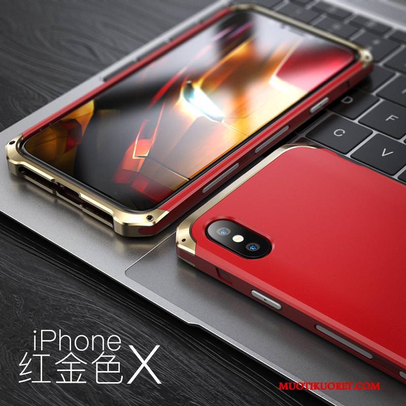 iPhone X Kuori Luova Murtumaton Trendi Suojaus Puhelimen Kuoret Metalli Kotelo