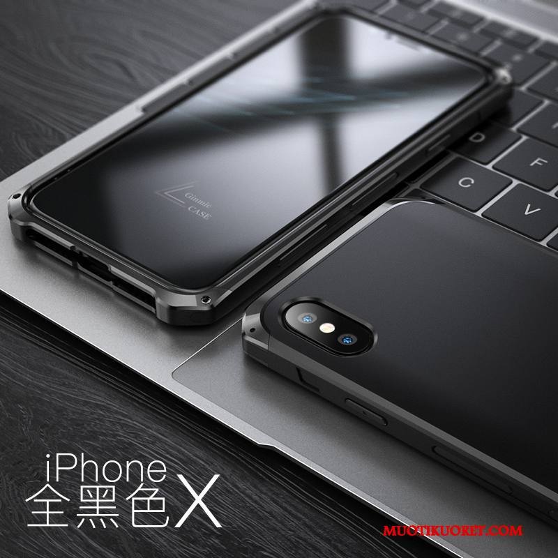 iPhone X Kuori Luova Murtumaton Trendi Suojaus Puhelimen Kuoret Metalli Kotelo