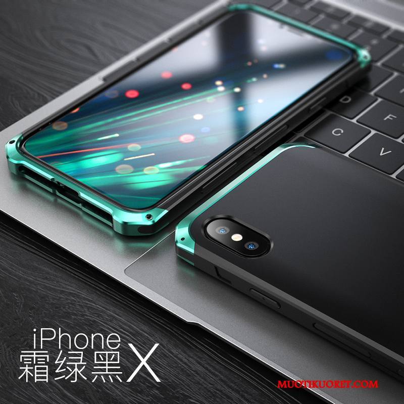 iPhone X Kuori Luova Murtumaton Trendi Suojaus Puhelimen Kuoret Metalli Kotelo