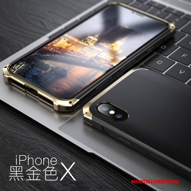 iPhone X Kuori Luova Murtumaton Trendi Suojaus Puhelimen Kuoret Metalli Kotelo