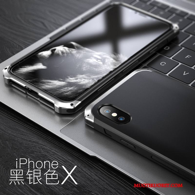 iPhone X Kuori Luova Murtumaton Trendi Suojaus Puhelimen Kuoret Metalli Kotelo