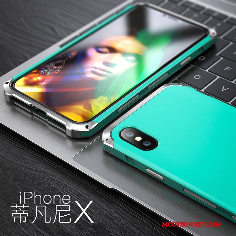 iPhone X Kuori Luova Murtumaton Trendi Suojaus Puhelimen Kuoret Metalli Kotelo
