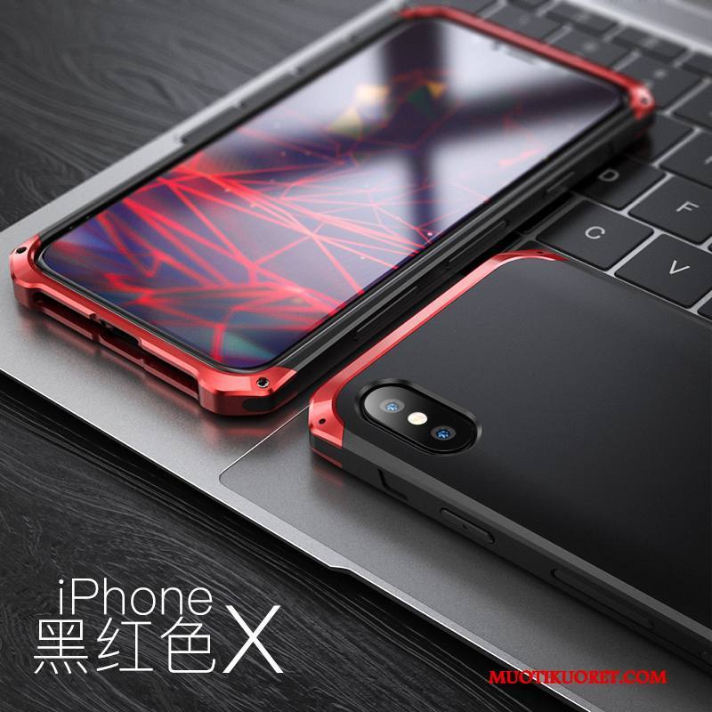 iPhone X Kuori Luova Murtumaton Trendi Suojaus Puhelimen Kuoret Metalli Kotelo