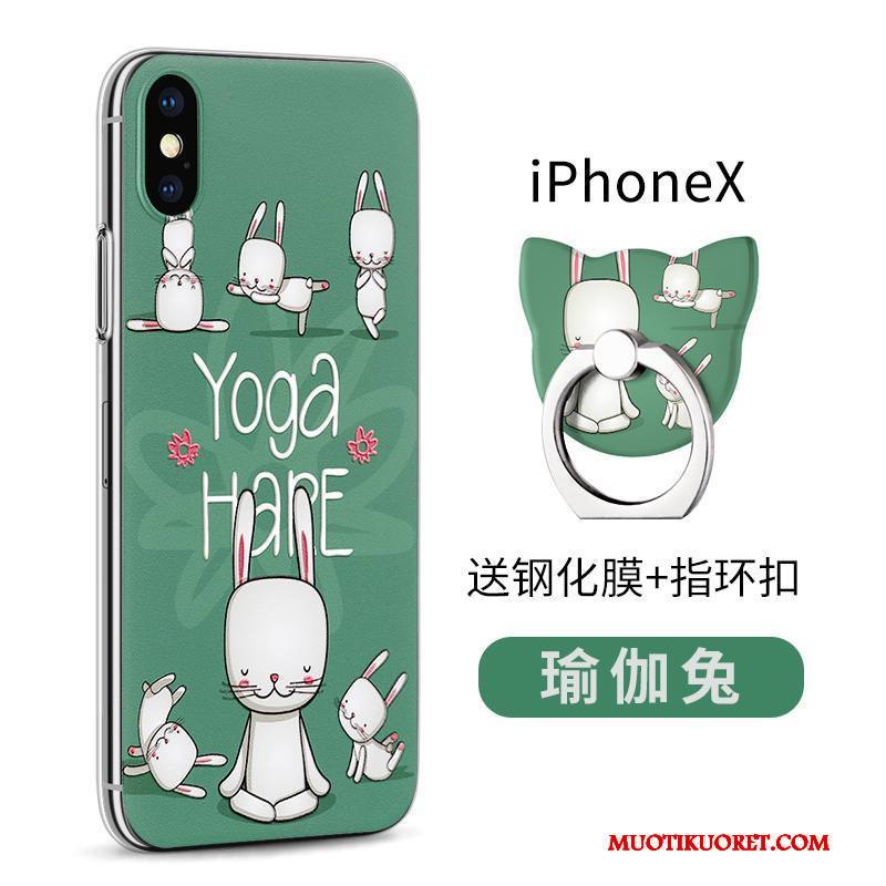 iPhone X Kuori Läpinäkyvä Vihreä Kotelo Uusi Murtumaton Suojaus Silikoni