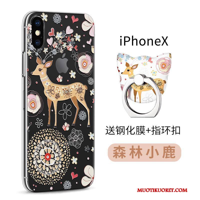 iPhone X Kuori Läpinäkyvä Vihreä Kotelo Uusi Murtumaton Suojaus Silikoni
