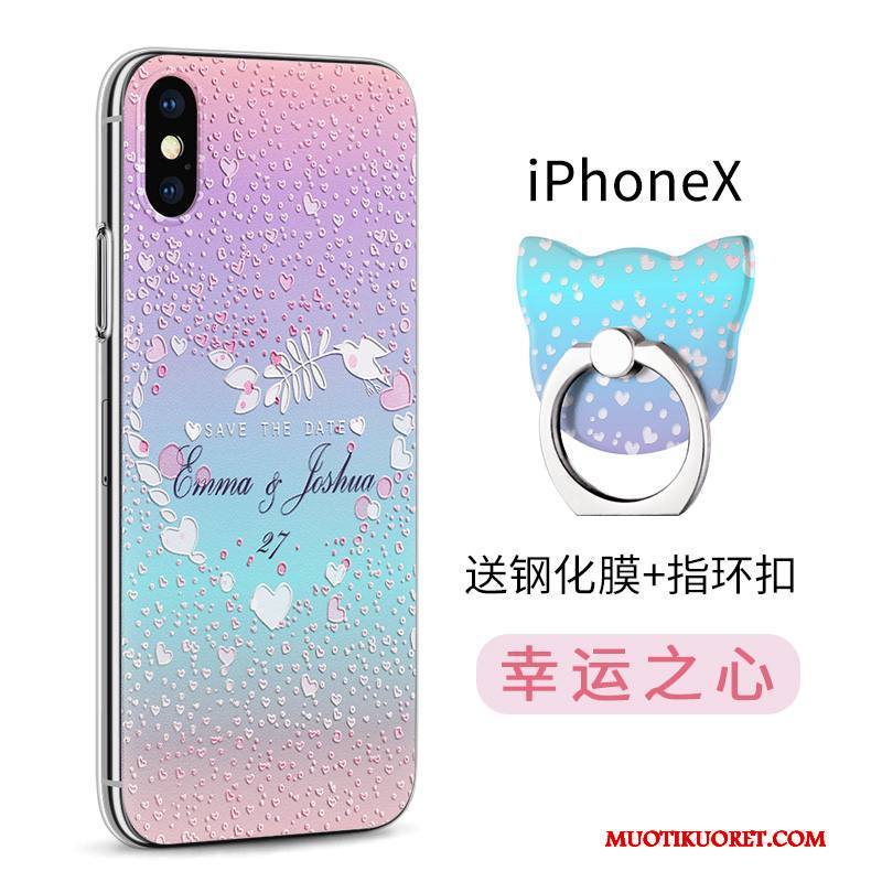 iPhone X Kuori Läpinäkyvä Vihreä Kotelo Uusi Murtumaton Suojaus Silikoni
