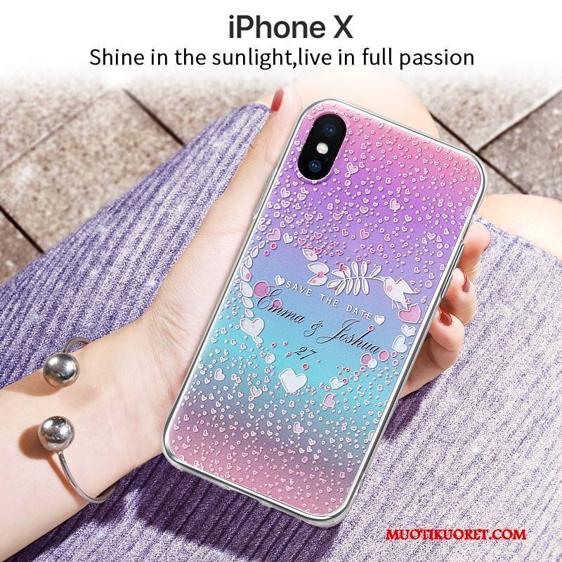 iPhone X Kuori Murtumaton Pehmeä Neste Ihana All Inclusive Uusi Puhelimen Kuoret Silikoni