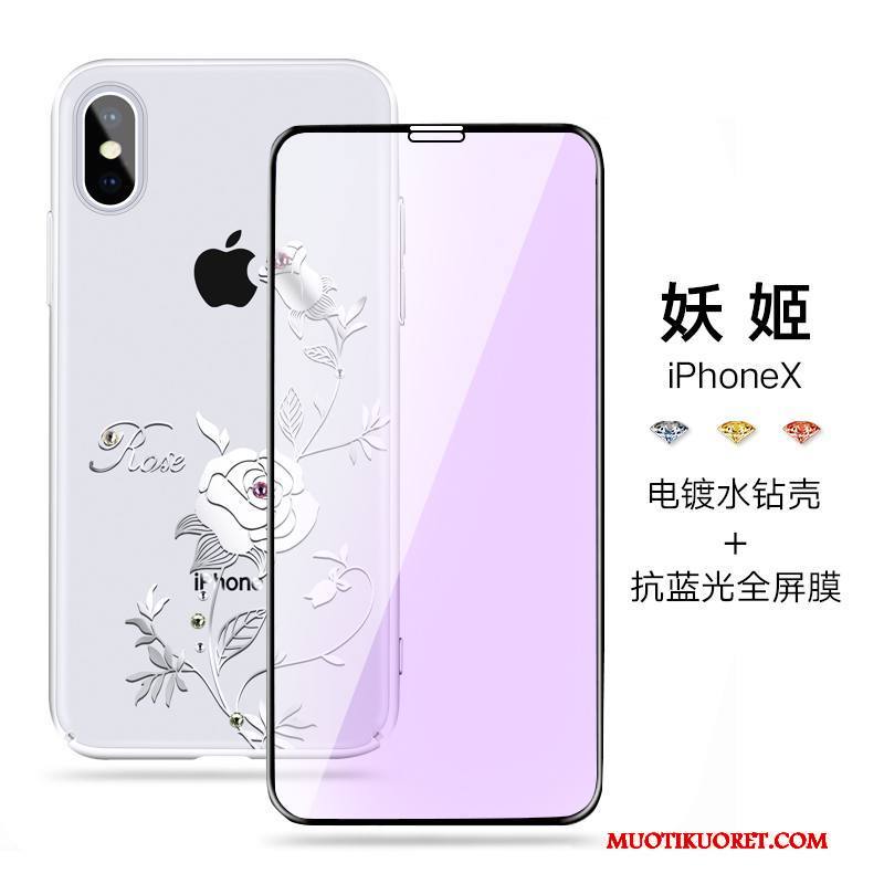iPhone X Kuori Murtumaton Puhelimen Kuoret Ylellisyys Läpinäkyvä Valkoinen Ohut Uusi