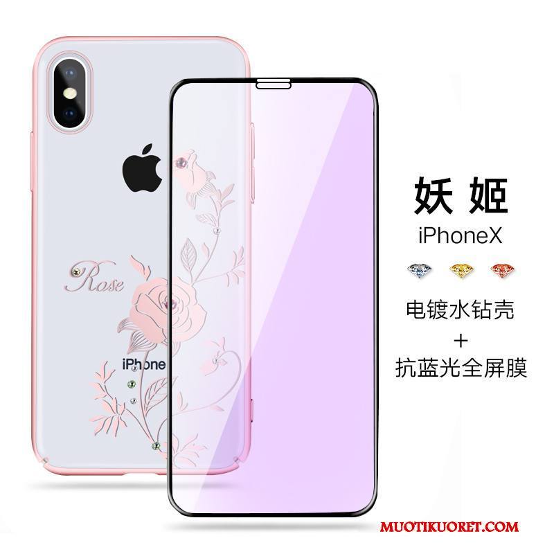 iPhone X Kuori Murtumaton Puhelimen Kuoret Ylellisyys Läpinäkyvä Valkoinen Ohut Uusi