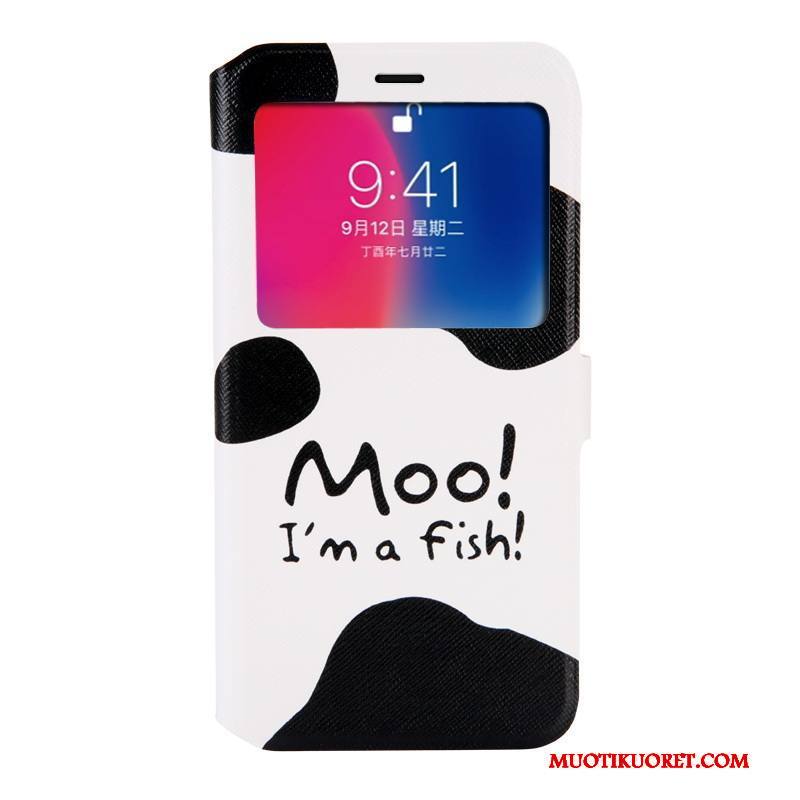 iPhone X Kuori Nahkakotelo Suojaus Puhelimen Kuoret Sininen Simpukka Murtumaton Silikoni