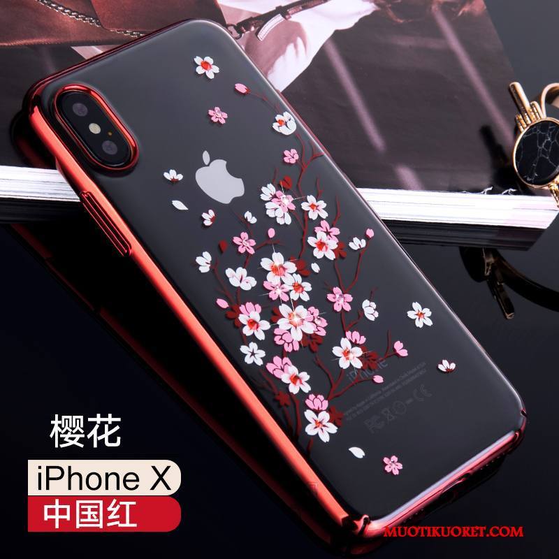 iPhone X Kuori Puhelimen Kuoret Musta Strassi All Inclusive Läpinäkyvä Kulta Luova