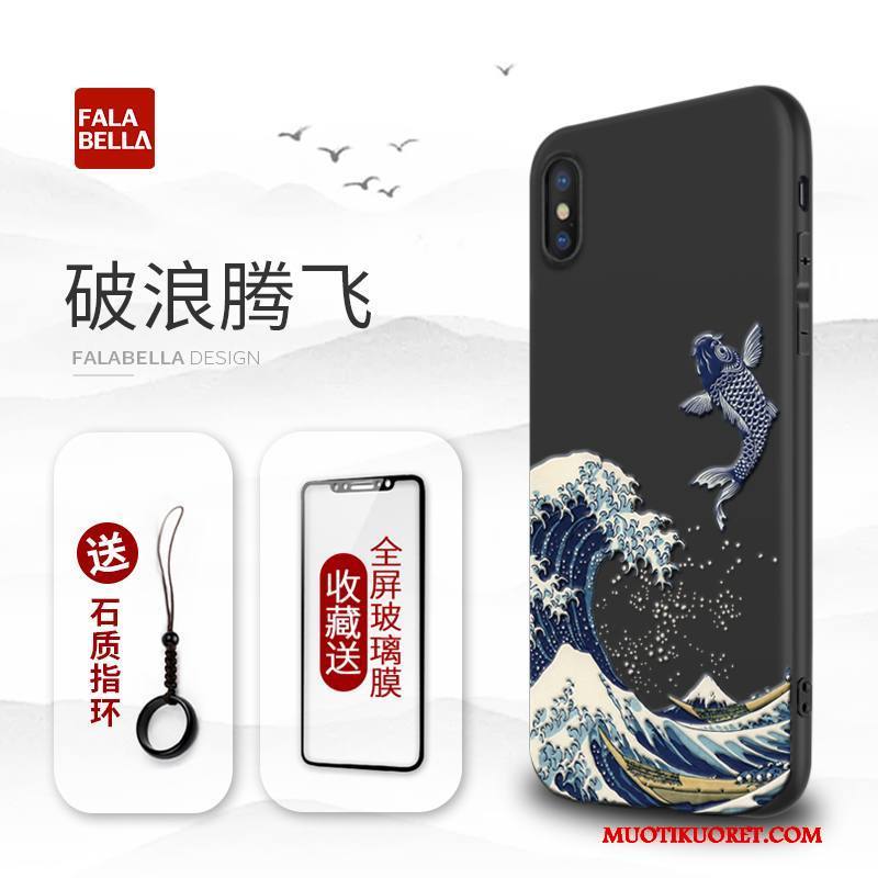 iPhone X Kuori Puhelimen Kuoret Tide-brändi Musta Luova Uusi Persoonallisuus Kotelo