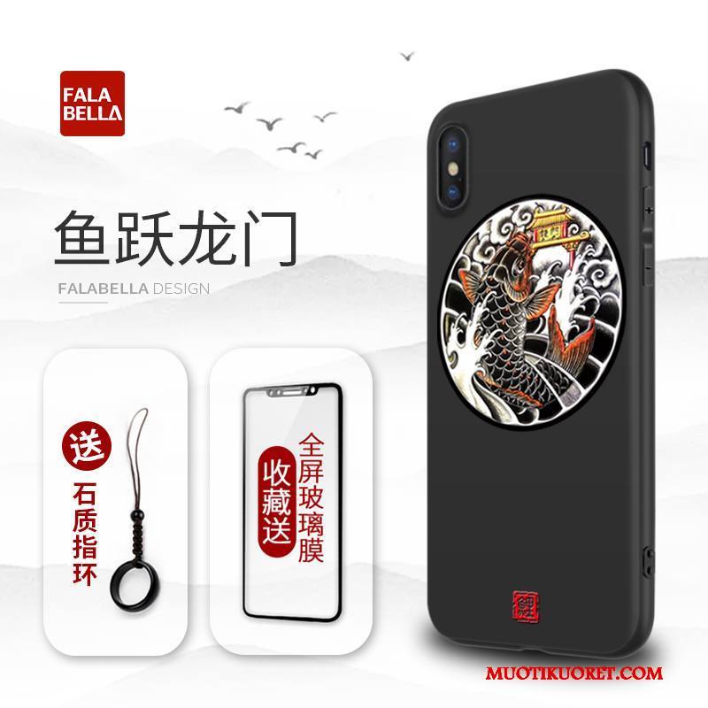 iPhone X Kuori Puhelimen Kuoret Tide-brändi Musta Luova Uusi Persoonallisuus Kotelo