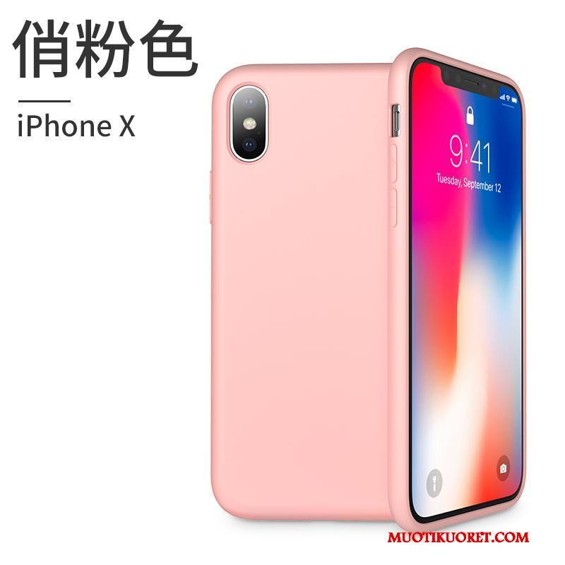 iPhone X Kuori Silikoni Punainen Tide-brändi All Inclusive Kotelo Puhelimen Kuoret Uusi