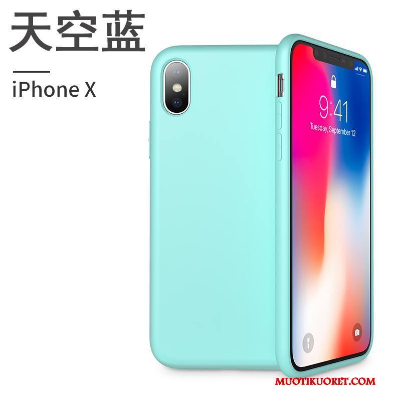 iPhone X Kuori Silikoni Punainen Tide-brändi All Inclusive Kotelo Puhelimen Kuoret Uusi
