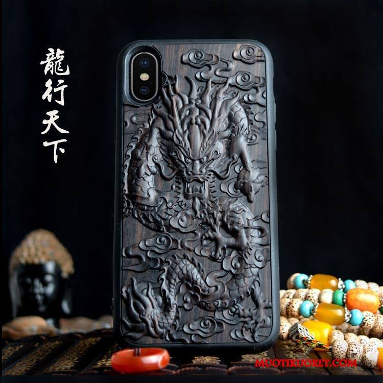 iPhone X Kuori Tuuli Puu Puhelimen Kuoret Musta Etninen Persoonallisuus Kohokuviointi