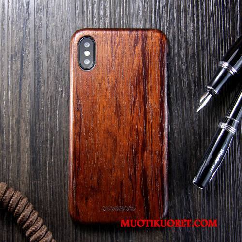 iPhone X Kuori Ultra Tide-brändi Uusi Massiivipuu Musta Suojaus Puhelimen Kuoret