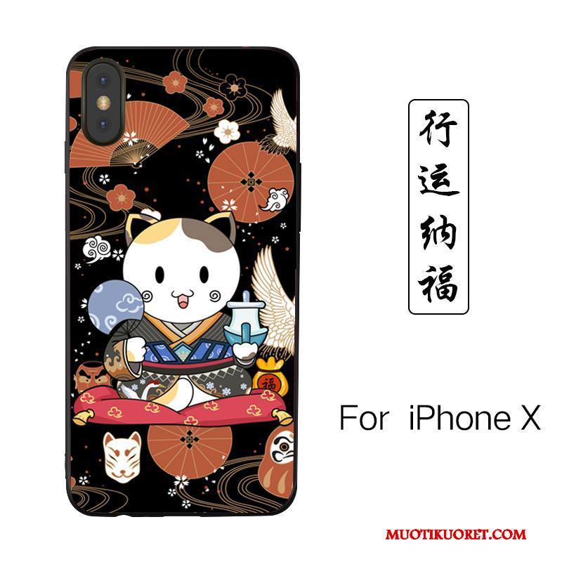 iPhone X Kuori Uusi Sarjakuva Puhelimen Kuoret Maalaus Kohokuviointi Rakastunut Jauhe