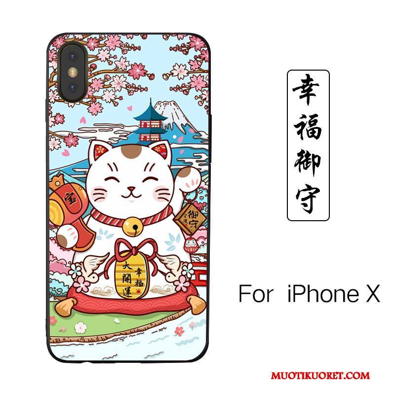 iPhone X Kuori Uusi Sarjakuva Puhelimen Kuoret Maalaus Kohokuviointi Rakastunut Jauhe
