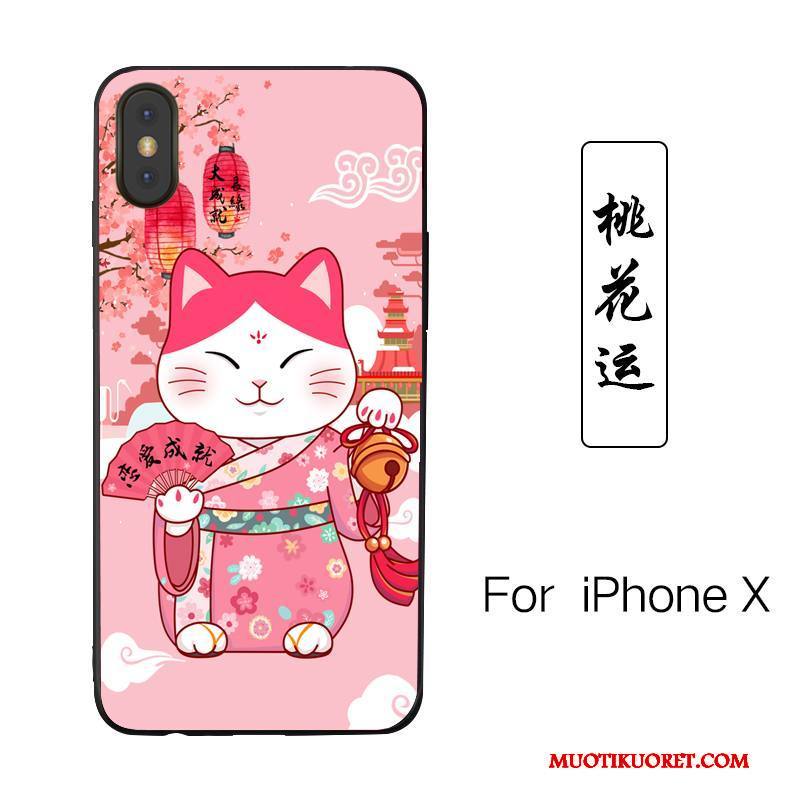iPhone X Kuori Uusi Sarjakuva Puhelimen Kuoret Maalaus Kohokuviointi Rakastunut Jauhe
