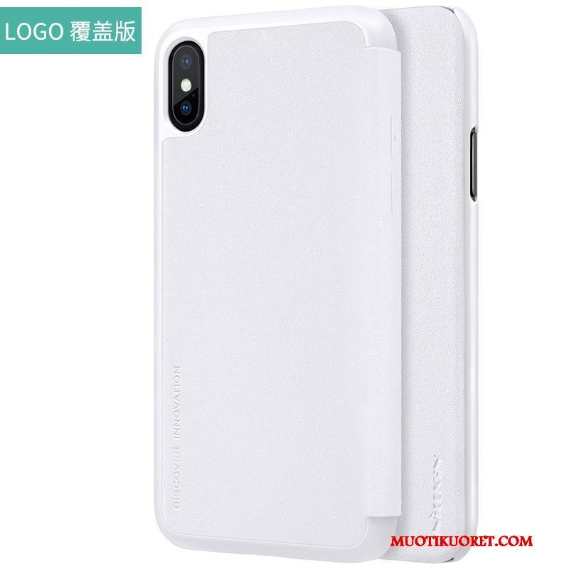 iPhone X Punainen Suojaus Kulta Murtumaton Puhelimen Kuoret Nahkakotelo Kuori