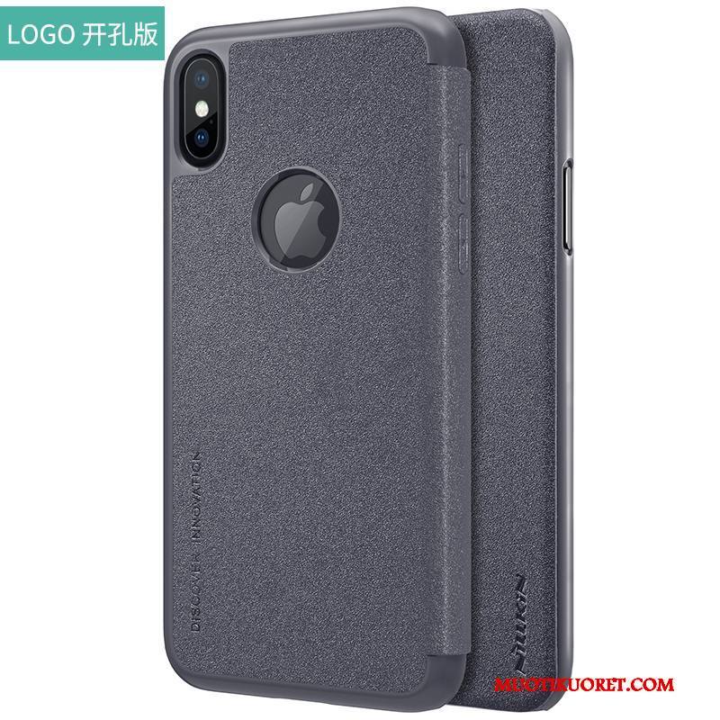 iPhone X Punainen Suojaus Kulta Murtumaton Puhelimen Kuoret Nahkakotelo Kuori