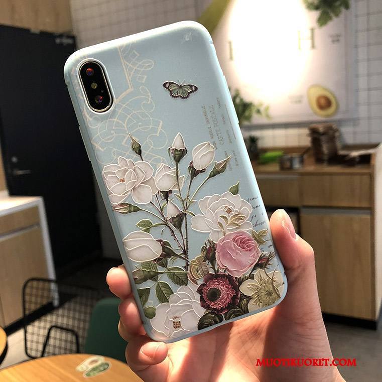 iPhone X Uusi Ripustettavat Koristeet Murtumaton Kohokuviointi Kuori Puhelimen Kuoret Jauhe