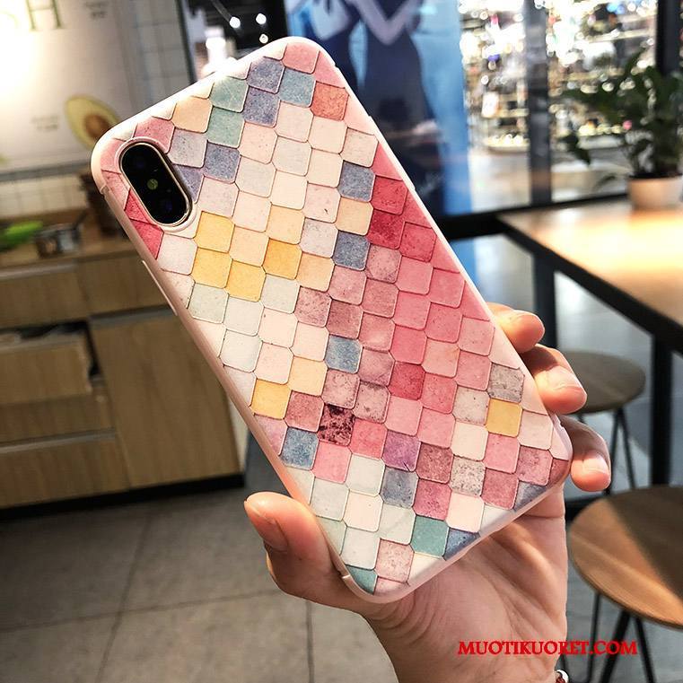 iPhone X Uusi Ripustettavat Koristeet Murtumaton Kohokuviointi Kuori Puhelimen Kuoret Jauhe
