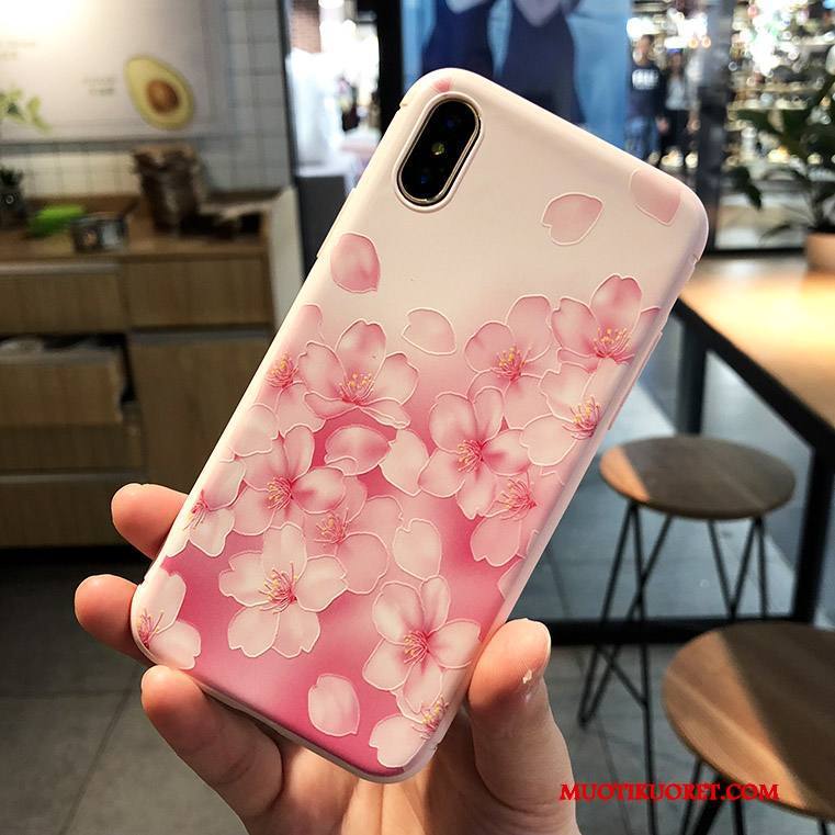 iPhone X Uusi Ripustettavat Koristeet Murtumaton Kohokuviointi Kuori Puhelimen Kuoret Jauhe